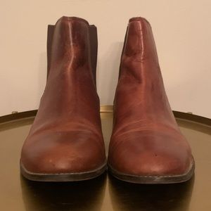 BDG Brown Leather Chelsea Bootie